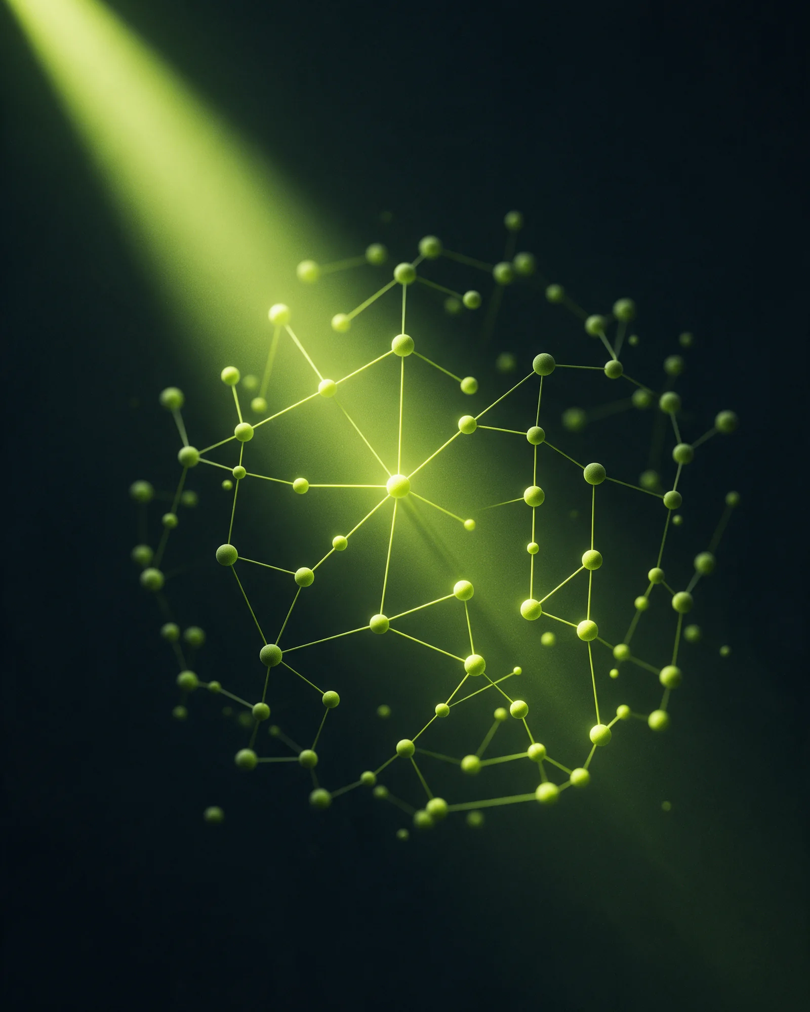 Light beam revealing a structured constellation