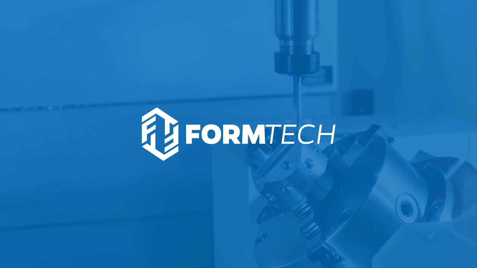 Formtech logo on blue